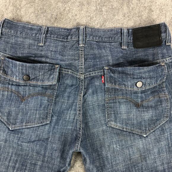 Vintage Levis 559 Jeans Men 38x30 Blue Relaxed Straight Mid Rise Flap Pockets - Picture 6 of 16